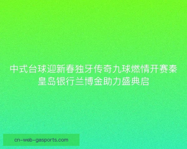 中式台球迎新春独牙传奇九球燃情开赛秦皇岛银行兰博金助力盛典启